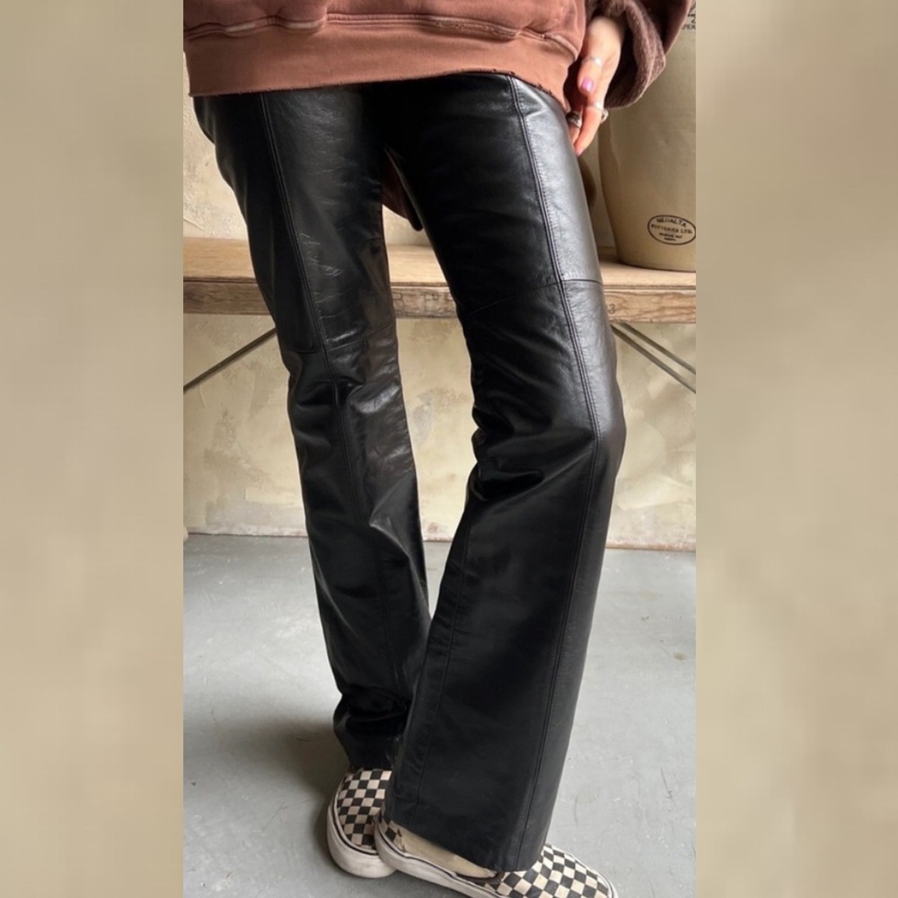 Daniel‎ Canada 100% Leather Straight Pants Womens Size 6